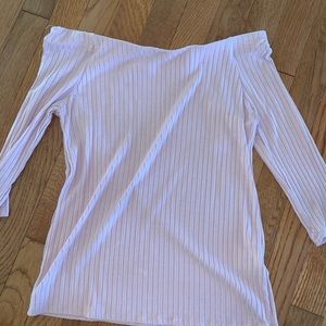 Off shoulder pink top